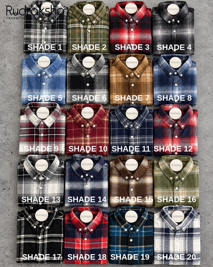 Boxy Fit Flannel Full Sleeve Checks Shirt | ARTICLE No M001