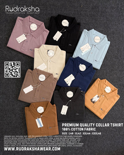 premium cotton collar t shirt with pocket ultra soft fabric men